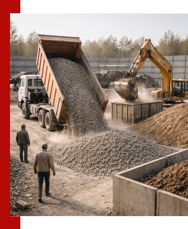 Доставка нерудных материалов с погрузкой и разгрузкой в Удомле