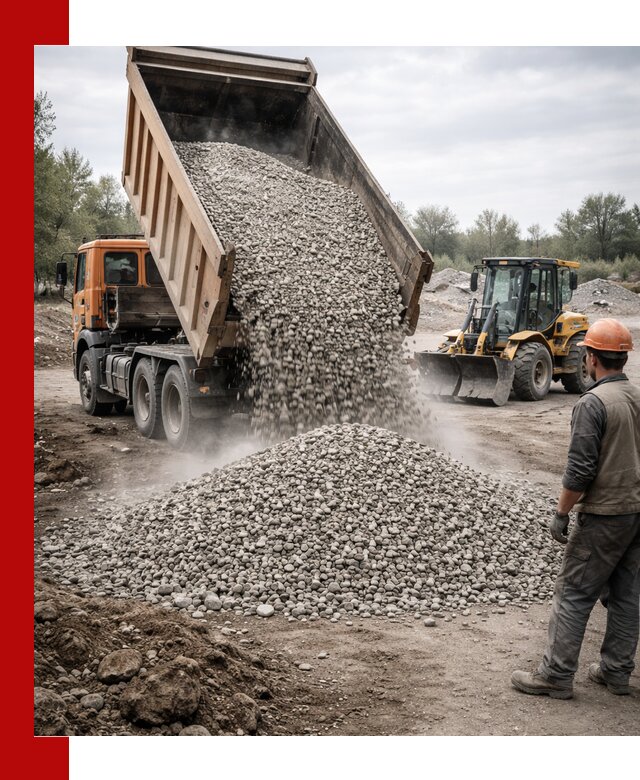 Доставка щебня в Удомле крупными и мелкими фракциями