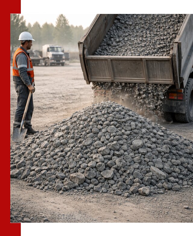 Гранитный щебень фракции 100–201 для строительства в Удомле