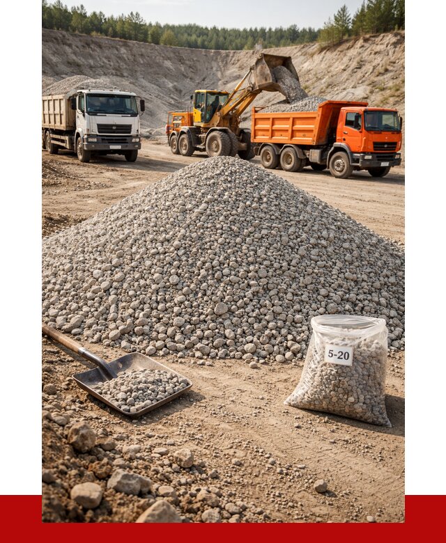 Доломитовый щебень фр. 5-20 в Удомле от 4363 р. | ПРОНЕРУДДмл