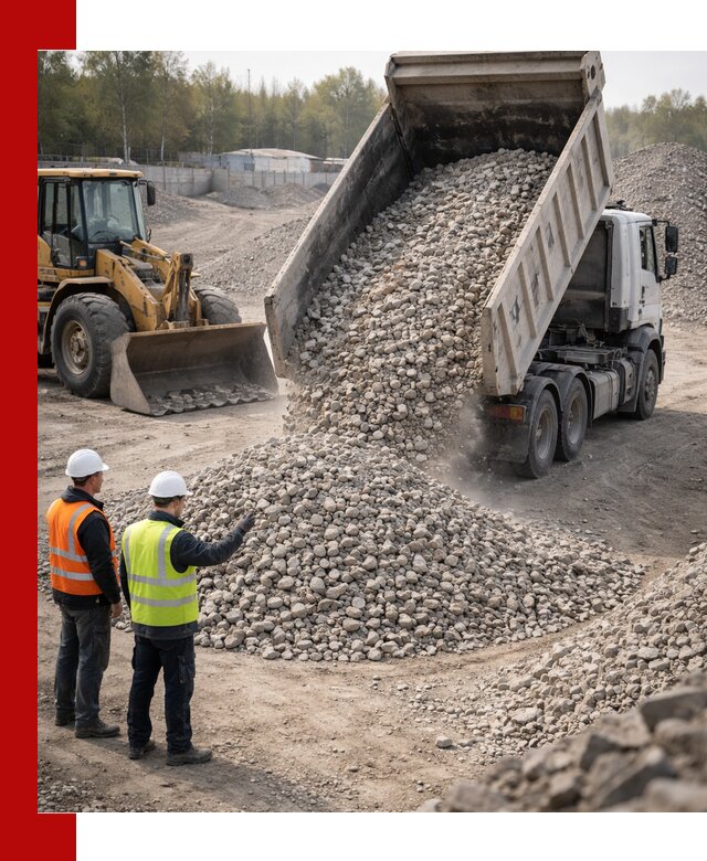 Вторичный щебень фракция 40–70 доставка в Удомле