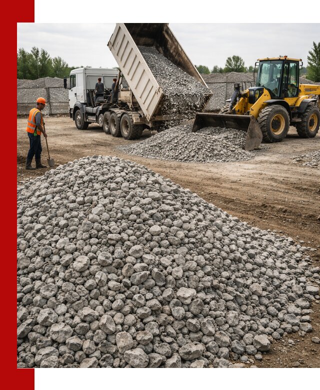 Доставка бетонного щебня фракции 40-70 в Удомле