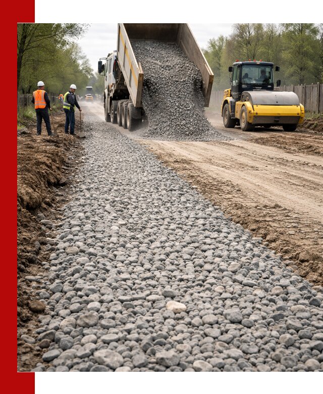 Доставка щебня для отсыпки дорог в Удомле высокого качества