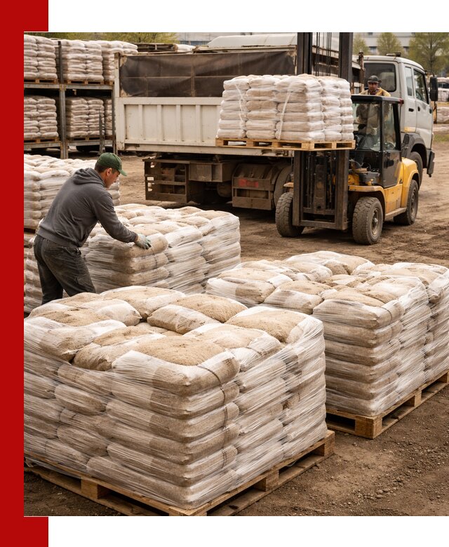 Карьерный песок в мешках с доставкой в Удомле