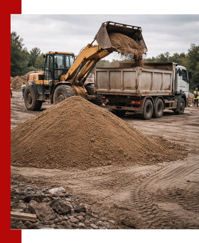 Доставка речного песка навалом в Удомле быстро и выгодно
