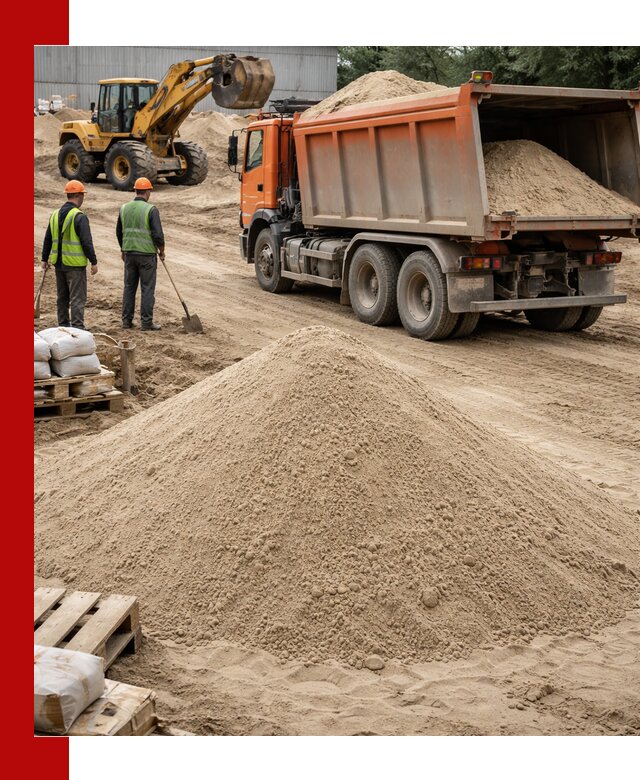 Доставка и продажа мытого речного песка в Удомле