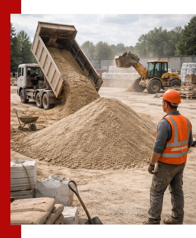 Доставка строительного песка с самосвалом в Удомле