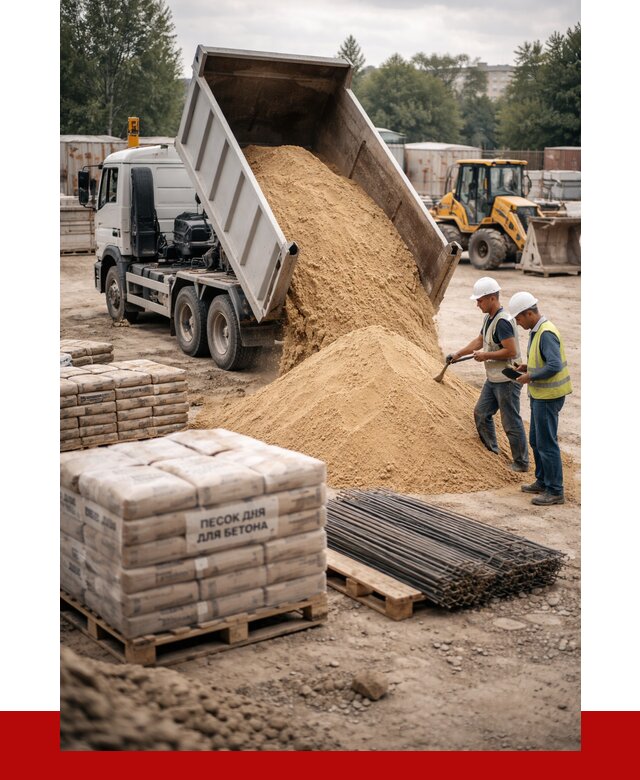 Песок для бетона в Удомле от 2597 р. с доставкой, ПРОНЕРУДДмл