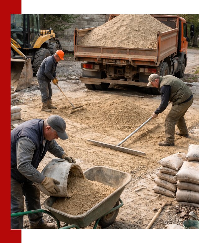 Поставка песка для стяжки в Удомле с быстрой доставкой
