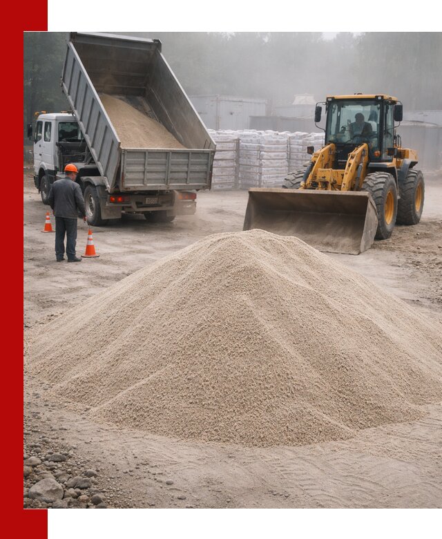 Кварцевый песок фракция 0–8 для стройработ в Удомле