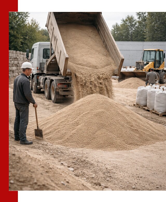 Кварцевый песок фракция 0–3 мм с доставкой в Удомле