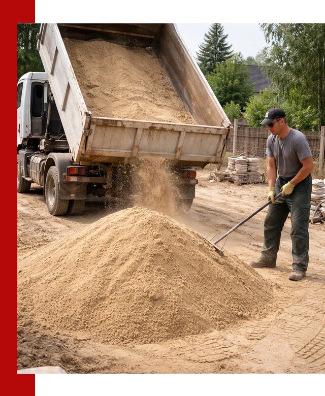 Доставка сухого песка самосвалами в Удомле