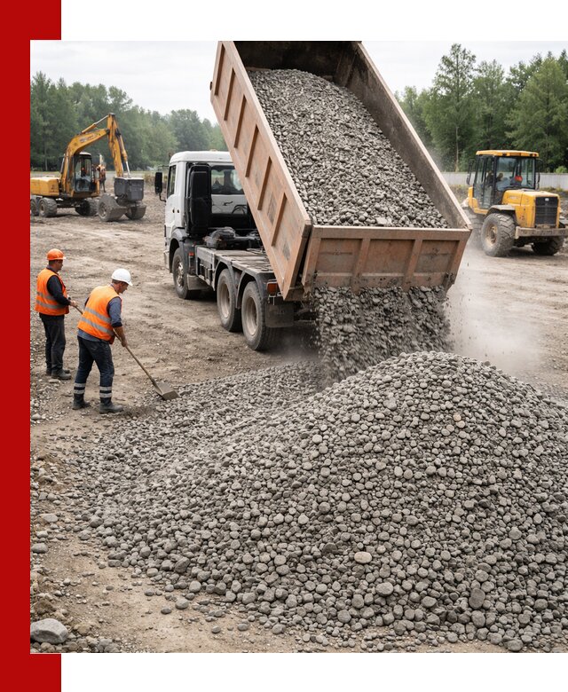 Доставка гравия фракции 40-70 в Удомле оптом и в розницу