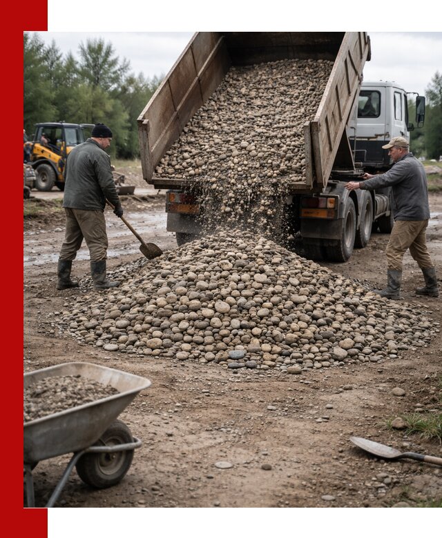 Доставка гальки речной оптом и в розницу в Удомле