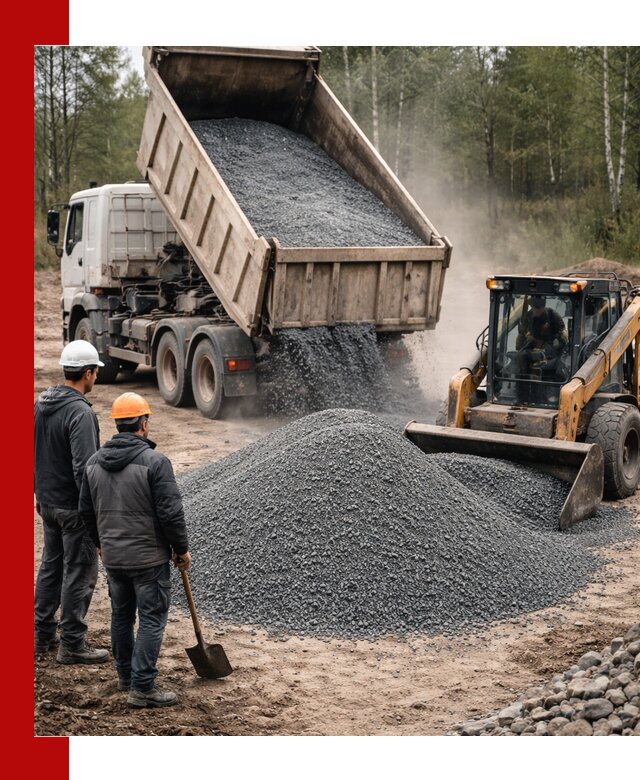 Гранитный отсев 0-5 с доставкой и разгрузкой в Удомле