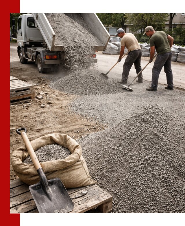 Отсев для тротуарной плитки в Удомле — доставка и укладка