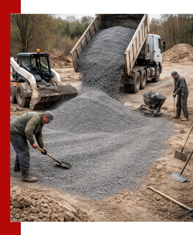 Отсев для подсыпки в Удомле — доставка и подсыпка на участок