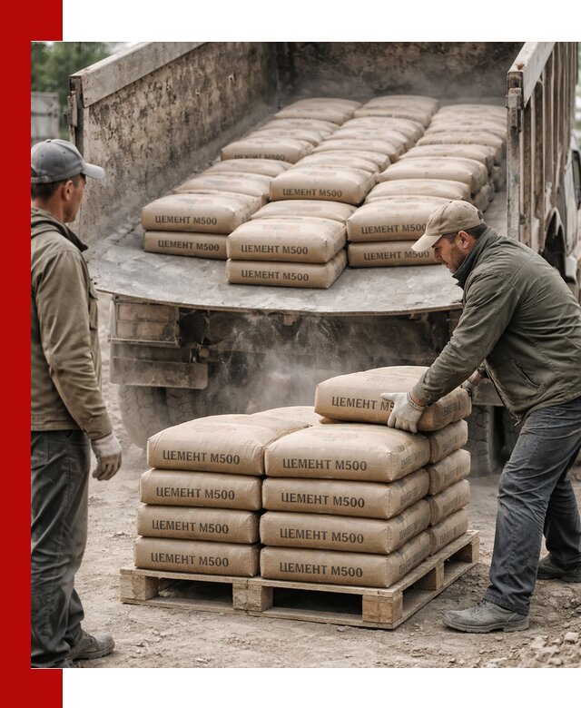 Цемент М500 с доставкой самосвалом в Удомле