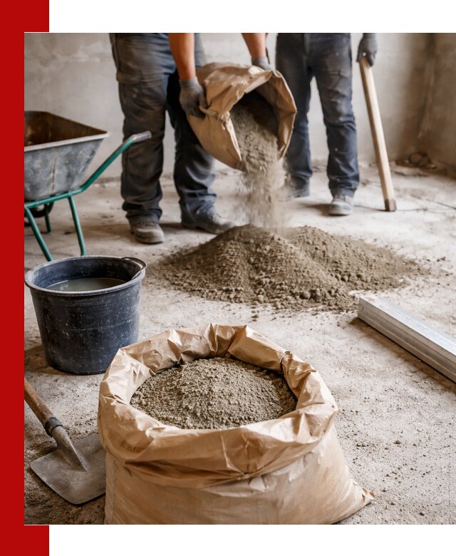 Доставка сухой смеси для стяжки в Удомле