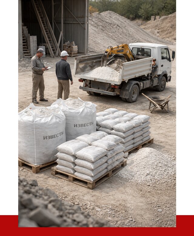 Известь строительная в Удомле с доставкой от 4363 р. | ПРОНЕРУДДмл