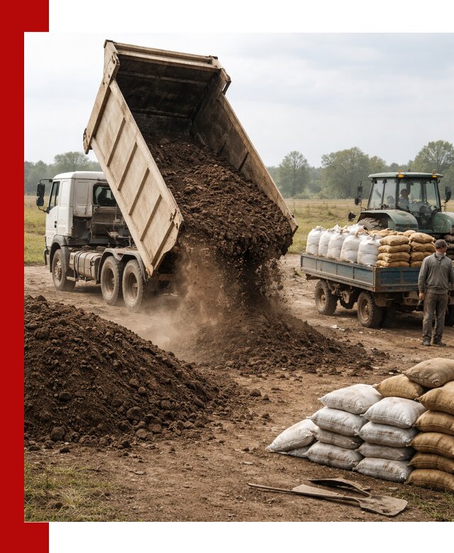 Доставка грунта и удобрений оптом в Удомле для сельхоз и строительства