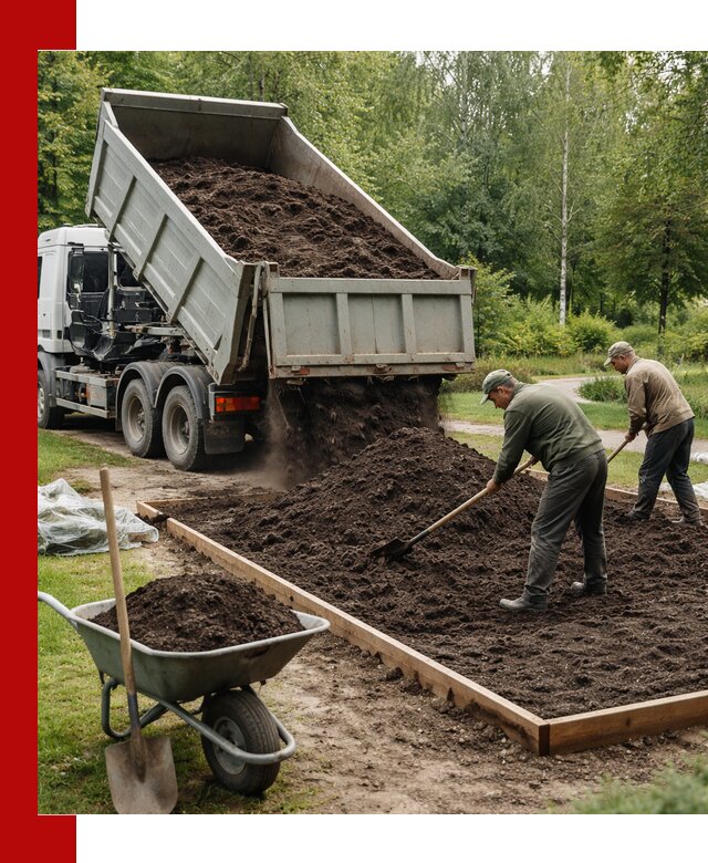 Доставка грунта для озеленения и благоустройства в Удомле