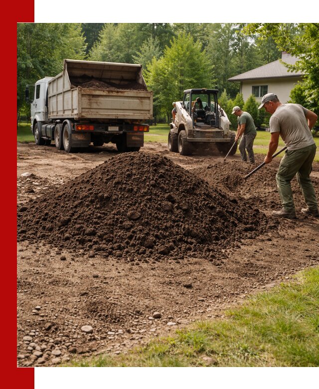 Доставка и укладка грунта для газона в Удомле