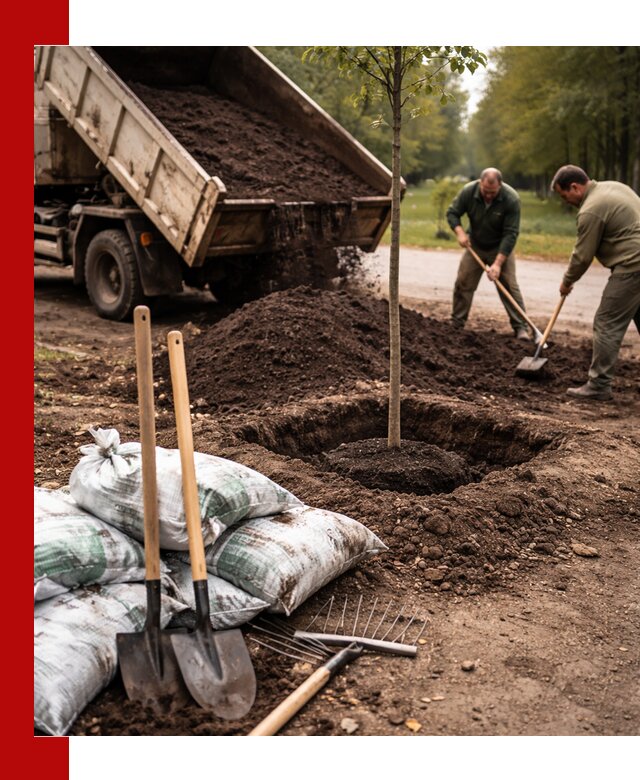 Грунт для посадки деревьев в Удомле — доставка и подготовка почвы