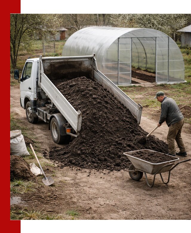 Чернозем для теплицы с доставкой в Удомле