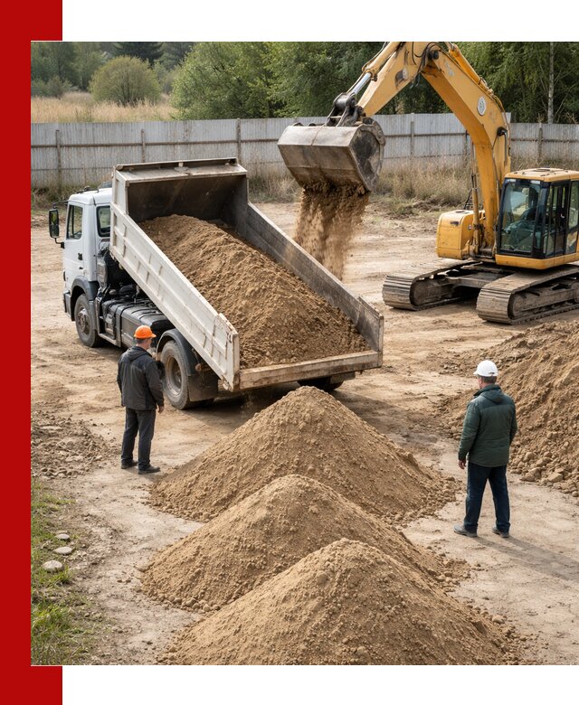 Доставка супеси вагонными и автопартиями в Удомле