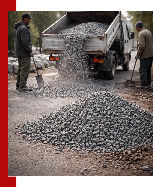 Гранитная крошка для посыпки дорог и тротуаров в Удомле