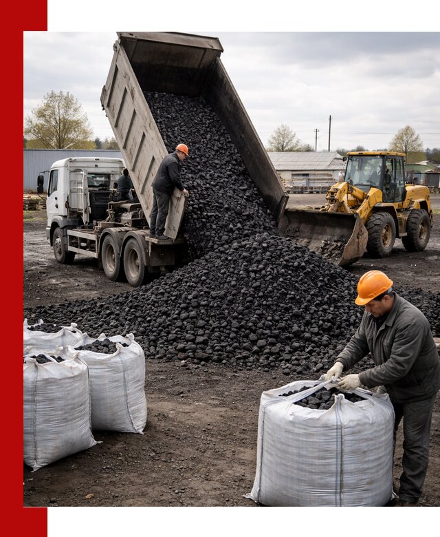 Доставка каменного угля в Удомле оптом и в розницу