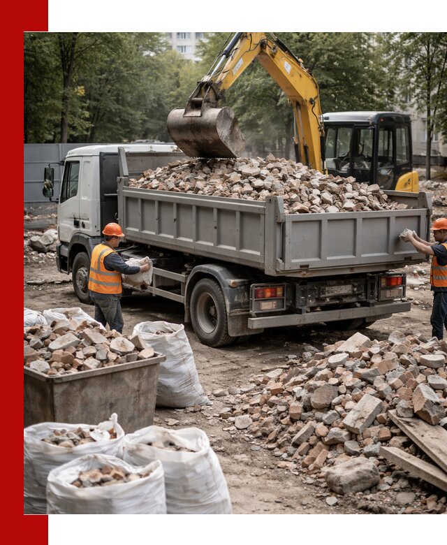 Вывоз строительного мусора в Удомле с самосвалами и контейнерами